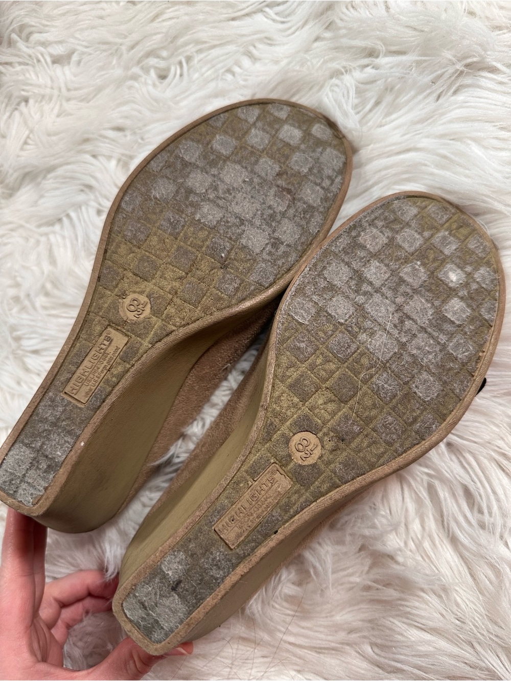 Highlights • Vintage Y2K Wedge Loafers Ribbon Moccasins - Picture 11 of 12